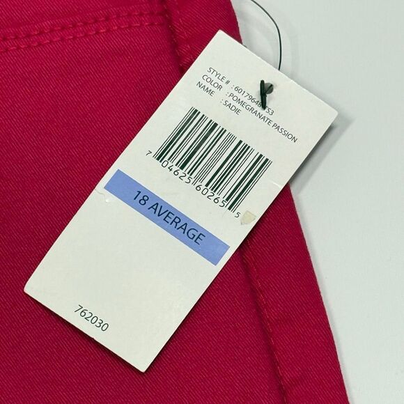 Gloria Vanderbilt Sadie modern fit slim pomegranate size 18 NWT - Picture 8 of 9